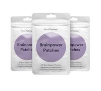 Kind Patches | Brainpower Patches | Mental Focus & Cognitive Function | Plant-Based Formula with Lion's Mane Mushroom | 90 Vegan Patches, 3 Months Supply