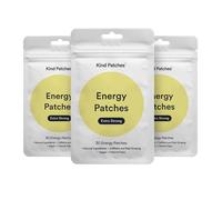 Kind Patches | Energy Patches - Extra Strong | Energy Boost Support | Botanical Plant-Based Formula with Caffeine, Red Ginseng & Vitamin B Complex |90 Vegan Patches, 3 Months Supply