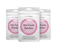 Kind Patches Her Cycle Patches for Period Relief & Menstrual Cycle Support | 3 Step Period & Menstrual Support | PMS & Cramp Relief | Omega 3, Magnesium, Dong Quai Root & Ashwagandha | 3 Months Supply