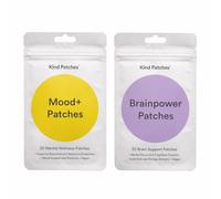 Kind Patches | Mood+ & Brainpower Bundle | Botanical Plant-Based Formula | 60 Vegan Patches