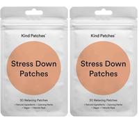 Kind Patches | Stress Down Patches | Stress & Anxiety Support | Botanical Plant-Based Formula with Calming Herbs, Green Tea, Vitamin B Complex & Ashwagandha | 30 Vegan Patches (Pack of 2)