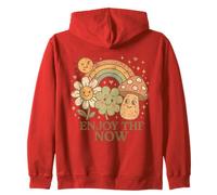 Kind Positive Affirmation Inspiring Quote Tee Enjoy The Now Zip Hoodie