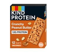 KIND Protein Bars, Gluten Free Snack Bars, Crunchy Peanut Butter, High Fibre, Healthy Snack, Source of Protein, No Artificial Colours, Flavours or Preservatives, Multipack 12 x 50g