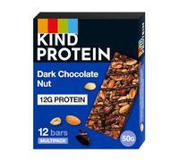 KIND Protein Bars, Gluten Free Snack Bars, Dark Chocolate Nut, High Fibre, Healthy Snack, Source of Protein, No Artificial Colours, Flavours or Preservatives, Multipack 12 x 50g