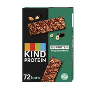 KIND Protein Bars, Gluten Free Snack Bars, Hazelnut Dark Chocolate, High Fibre, Healthy Snack, Source of Protein, Multipack 72 x 50g, Packaging may vary