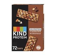 KIND Protein Bars, Gluten Free Snack Bars, Milk Chocolate Latte, High Fibre, Healthy Snack, Source of Protein, No Artificial Colours, Flavours or Preservatives, Multipack 72 x 50g