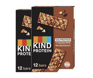 KIND Protein Bars, Gluten Free Snack Bars, Milk Chocolate Latte, High Fibre, Healthy Snack, Source of Protein, No Artificial Colours, Flavours or Preservatives, Multipack 24 x 50g