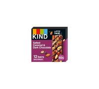 KIND Salted Caramel Dark Chocolate Snack Bars - Gluten Free, 60% Nuts, High Protein & Fiber, 12 Bars (Product Code 30132)