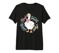 Kind Smart Brave Silly Cute Goose Positive Affirmations Kids Premium T-Shirt