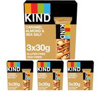KIND SNACKS Caramel Almond & Sea Salt Multipack, 3 x 30 g (Pack of 4)