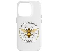 Kind Words Are Like Honey Bible Verse Bee Design Case for iPhone 14 Pro