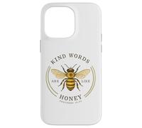 Kind Words Are Like Honey Bible Verse Bee Design Case for iPhone 14 Pro Max