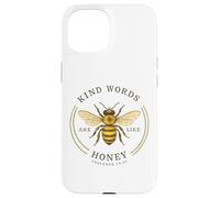 Kind Words Are Like Honey Bible Verse Bee Design Case for iPhone 15