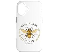 Kind Words Are Like Honey Bible Verse Bee Design Case for iPhone 16