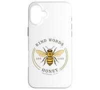 Kind Words Are Like Honey Bible Verse Bee Design Case for iPhone 16 Plus