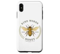 Kind Words Are Like Honey Bible Verse Bee Design Case for iPhone XS Max
