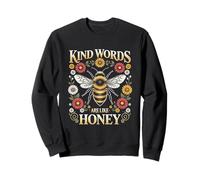 Kind Words Are Like Honey Floral Bee Kindness Christian Sweatshirt