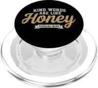 Kind Words Are Like Honey Proverbs 16:24 Christian Teacher PopSockets PopGrip for MagSafe