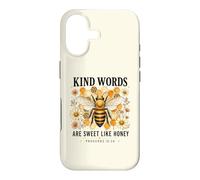 Kind Words are Sweet Honey Christian Bee Bible Proverb Verse Case for iPhone 17