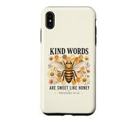 Kind Words are Sweet Honey Christian Bee Bible Proverb Verse Case for iPhone XS Max