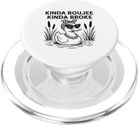 Kinda Boujee Kinda Broke Funny Quote PopSockets PopGrip for MagSafe