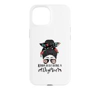 Kinda Busy Being A Dog Mom Pharaoh Hound Funny Messy Bun Case for iPhone 15