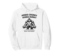 Kinda Chunky Kinda Hunky Fitness Dumbbells Humor Apparel Men Pullover Hoodie