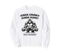 Kinda Chunky Kinda Hunky Fitness Dumbbells Humor Apparel Men Sweatshirt