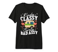Kinda Classy Sorta Bad Assy Funny Camping Girls Trip Premium T-Shirt
