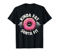 Kinda Fat Sorta Fit Funny Gym Fitness Workout Donut Vintage T-Shirt