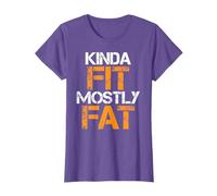 Kinda Fit Mostly Fat Fitness Funny Workout Exercise Gym T-Shirt