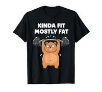 Kinda Fit Mostly Fat Funny Gym Workout Sarcastic Fitness Men T-Shirt