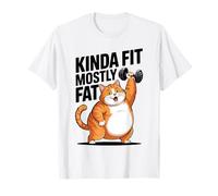 Kinda Fit Mostly Fat Funny Gym Workout Sarcastic Fitness Men T-Shirt