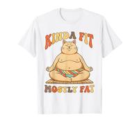 Kinda Fit Mostly Fat Funny Gym Workout Sarcastic Fitness Men T-Shirt