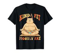 Kinda Fit Mostly Fat Funny Gym Workout Sarcastic Fitness Men T-Shirt