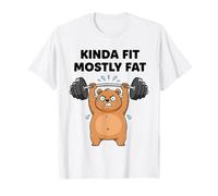 Kinda Fit Mostly Fat Funny Gym Workout Sarcastic Fitness Men T-Shirt