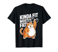 Kinda Fit Mostly Fat Funny Gym Workout Sarcastic Fitness Men T-Shirt