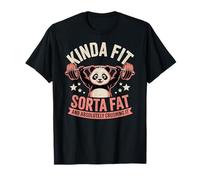 Kinda Fit Sorta Fat Absolutely Crushing It Gym Panda Funny T-Shirt