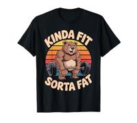 Kinda Fit Sorta Fat Funny Bear Gym Quote T-Shirt