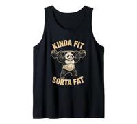 Kinda Fit Sorta Fat Funny Gym Bear Weightlifting Workout Tank Top