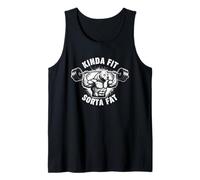 Kinda Fit Sorta Fat Funny Gym Bear Weightlifting Workout Tank Top