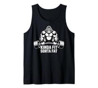 Kinda Fit Sorta Fat Funny Gym Gorillas Workout Weightlifting Tank Top