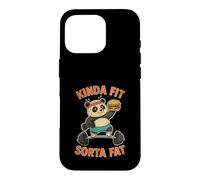 Kinda Fit Sorta Fat Funny Gym Panda Weightlifting Workout Case for iPhone 16 Pro