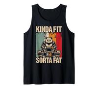 Kinda Fit Sorta Fat Funny Panda Weightlifting Gym Lover Tank Top