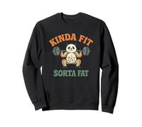 Kinda Fit Sorta Fat Gym Panda Bear Weightlifting Workout Sweatshirt