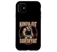 Kinda Fit Sorta Fat Powerlifting Panda Bear | Funny Gym Case for iPhone 11
