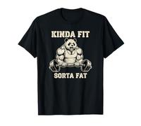 Kinda Fit Sorta Fat Powerlifting Panda Bear | Funny Gym T-Shirt