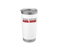 Kinda Old Kinda Mean Funny Blunt Unapologetic Workout Stainless Steel Insulated Tumbler