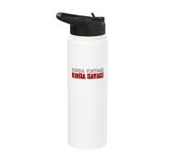 Kinda Old Kinda Mean Funny Blunt Unapologetic Workout Stainless Steel Insulated Water Bottle