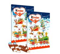 Kindar advent calendar - kindar chocolate advent calendar 2025 kids Christmas countdown - 24 pieces individually wrapped mini bars - Christmas chocolate gift advent (Pack of 2)